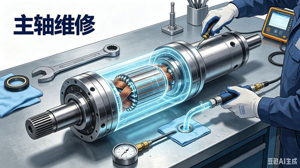 森精机 MoriSeiki 高速电机主轴水道堵塞过热报警，标准化主轴维修全过程解析